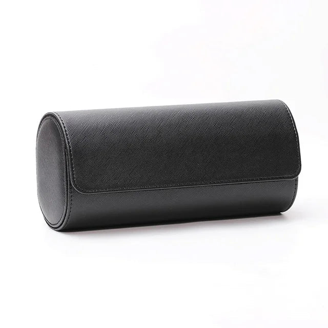 Triple Watch Leather Case - Black | Valtieri
