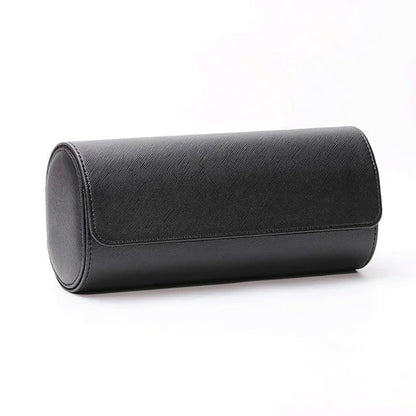 Triple Watch Leather Case - Black | Valtieri